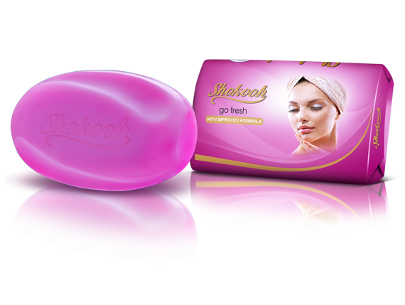 Purple wrapping cosmetic soap